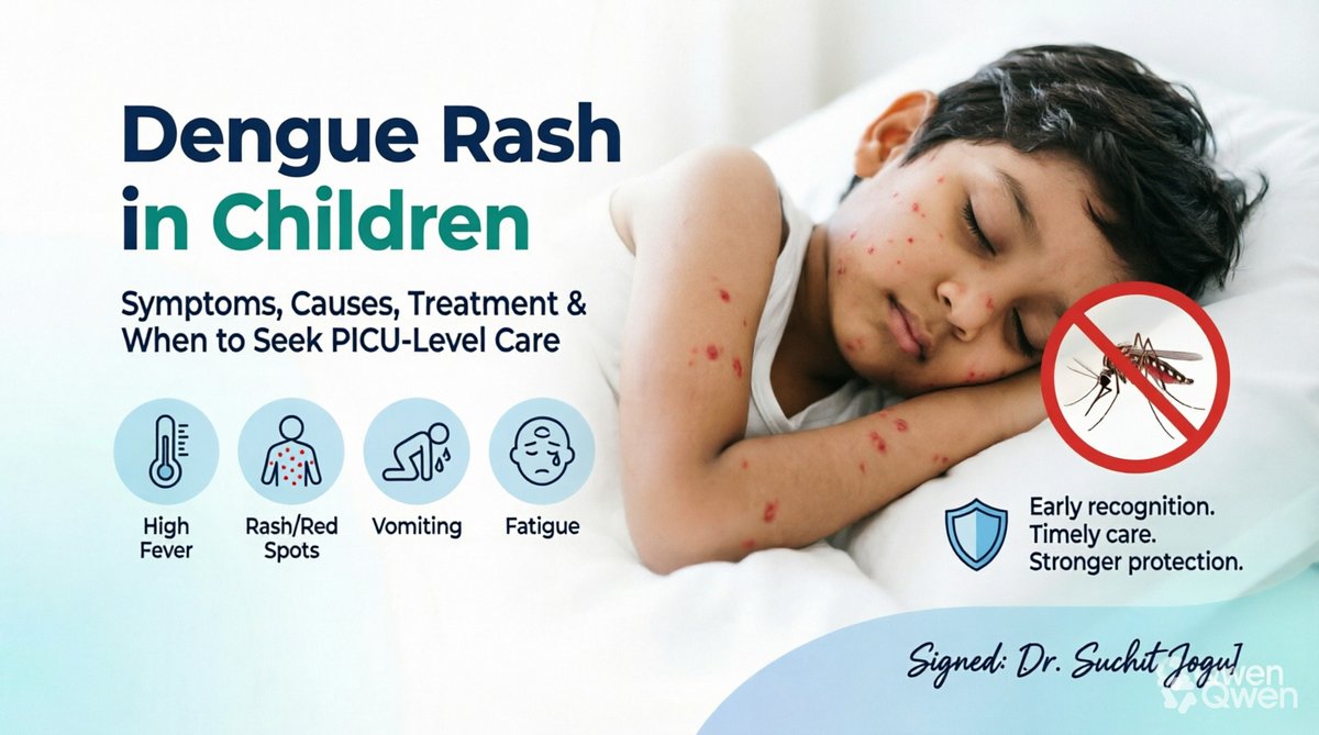 Dengue rash in children — symptoms, causes, treatment and when to seek PICU-level care